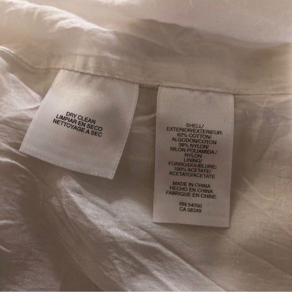 AK Anne Klein jacket white .balloon sleeves S:PP - Picture 13 of 14
